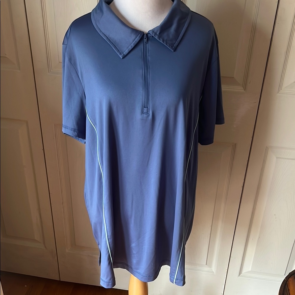 Livi Active Blue Polo Shirt with Classic Collar and Soft Fabric